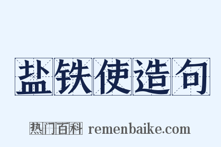 盐铁使造句是什么意思的图片